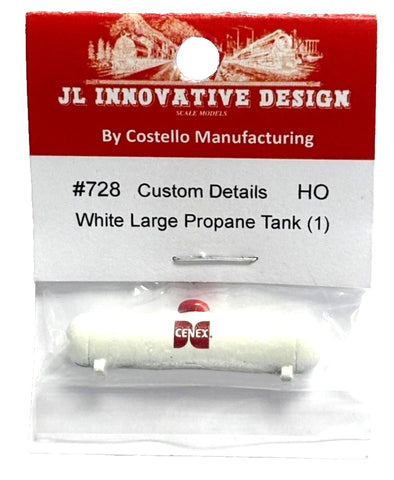 HO Scale JL Innovative Design 728 White Skelgas Large Propane Tank