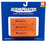 HO Walthers SceneMaster 949-18202 Hapag-Lloyd 40' Flat Panel Container 3-Pack