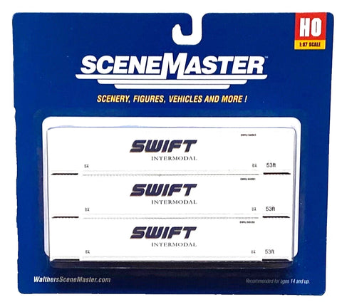 HO Scale Walthers SceneMaster 949-18505 Swift 53' Singamas Container (3) pcs