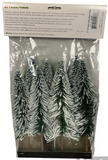 HO Scale JTT Miniature Tree 92008 Snow-Covered Spruce Trees 6-10" Tall pkg (24)