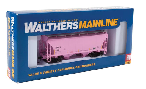 HO Walthers MainLine 910-7537 Halliburton HWCX 7990 PINK 2-Bay Covered Hopper