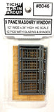 HO Scale Tichy Train Group 8046 9-Pane 52" x 34" Masonry Windows pkg (12)