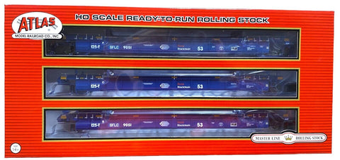 HO Scale Atlas 20006617 BNSF SFLC 9051 ex-BRAN Pacer Thrall 53' 3-Unit Well Car