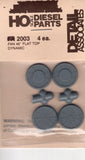 HO Scale Detail Associates 2003 Fan 48" Flat Top Dynamic 4 Ea.