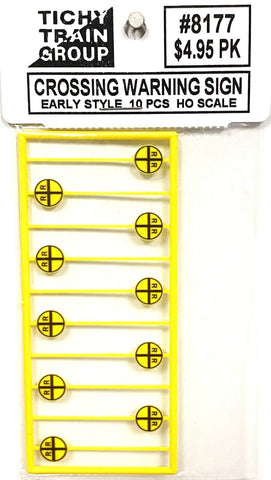 HO Scale Tichy Train Group 8177 Yellow Pre-1950 Railroad Crossing Warning Sign