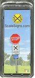 HO Scale ScaleSigns.com 2000c Private Railroad Crossing + ID Sign (2) pcs
