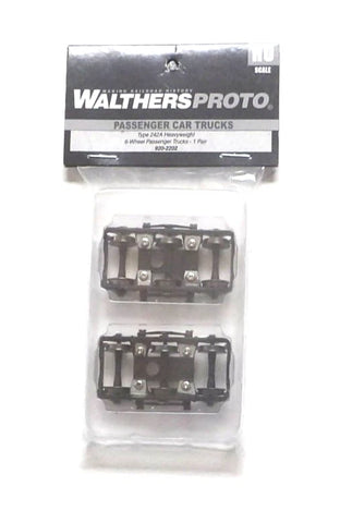 HO Scale Walthers Proto 920-2202 Heavyweight 6-Wheel Metal Passenger Car Trucks