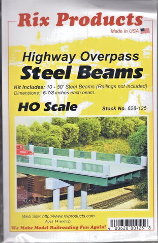 HO Scale Rix Products 628-125 Highway Overpass Steal Beams