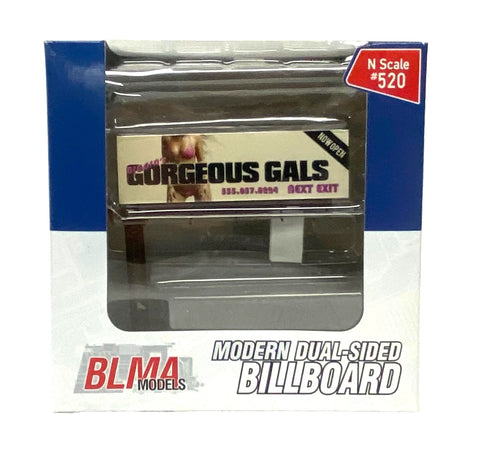 N Scale Atlas BLMA 520 Assembled Modern Dual-Sided Billboard w/Adds