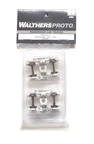 HO Scale Walthers Proto 920-2105 Silver GSC 41-N-11 Metal Passenger Trucks (1)pr