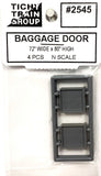 N Scale Tichy Train Group 2545 Victorian 72" x 80" Baggage Door (4) pcs