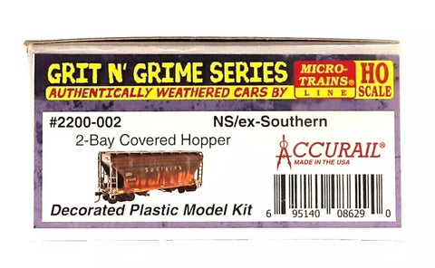HO Scale Micro Trains 2200002 Norfolk Southern 91849 Weathered ACF 2-Bay Hopper