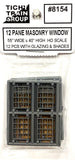 HO Scale Tichy Train Group 8154 6/6 Double-Hung 40"x55" Masonry Window pkg (12)