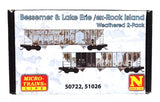 N Scale Micro Trains 98305085 Weathered B&LE ex-Rock Island 100-Ton Hopper Set