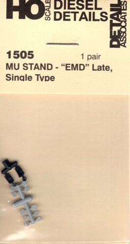 HO Scale Detail Associates 1505 MU Stand - "EMD" Late, Single Type 1 Pair