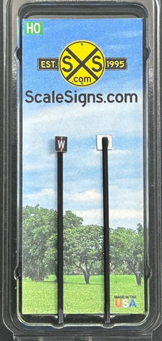 HO Scale ScaleSigns.com 2076c Railroad Conditional STOP Sign (2) pcs (Copy)