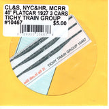 HO Scale Tichy Train 10467 CL&S, NYC&HR, MCRR 40' Flatcar 1927 3 Cars Decal Set