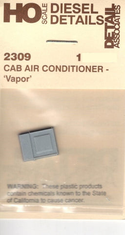 HO Scale Detail Associates 2309 Cab Air Conditioner - 'Vapor' 1 Pkg