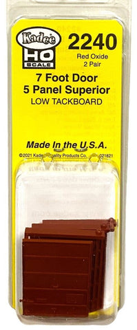 HO Scale Kadee 2240 7' Superior 5 Panel Boxcar Doors Low Tack Board Red Oxide