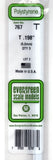 Evergreen 767 Styrene 14" T-Beam/Column .198 x .065" pkg (3)