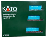 N Kato 106-6211 BNSF Gunderson MAXI-1 5-Unit Well Car w/China Shipping Container