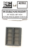 N Scale Tichy Train Group 2502 Double Hung 6/6 Masonry 44" x 66" Window (12) pcs