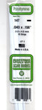 Evergreen 147 Styrene Strip Plastic .040" Thick x .156" 14" Long pkg (10)