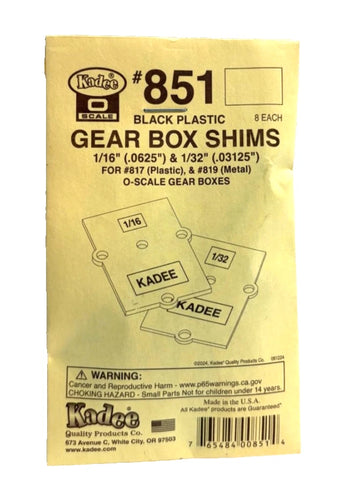 O Scale Kadee 851 Plastic Shims For #817 or #819 Gearbox (16) pcs