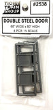 N Scale Tichy Train Group 2538 66" x 80" Double Steel Door (4) pcs