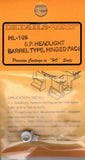 HO Scale Details West HL-109 SP Headlight Barrel Type, Hinged Face