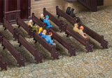 HO Scale Faller Gmbh 180989 Church Benches/Pews pkg (7)