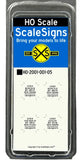 HO Scale ScaleSigns.com 21105 UP Union Pacific Grade Crossing ID Sign (4) pcs