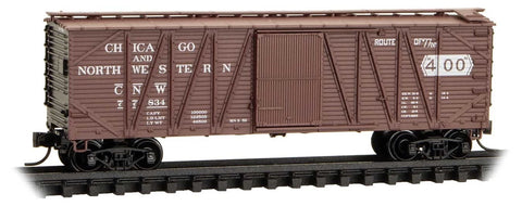 N Scale Micro Trains 2800191 Chicago & North Western 40' Single-Door Wood Boxcar