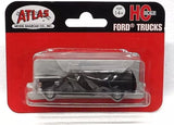 HO Scale Atlas 35000007 Ford F-350 Black Crew-Cab Pickup Truck w/Cap