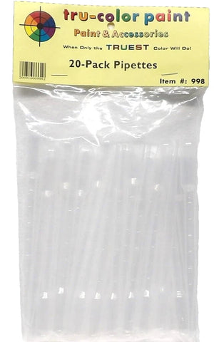 Tru-Color TCP-998 1/10oz 3mL Pipettes pkg (20)