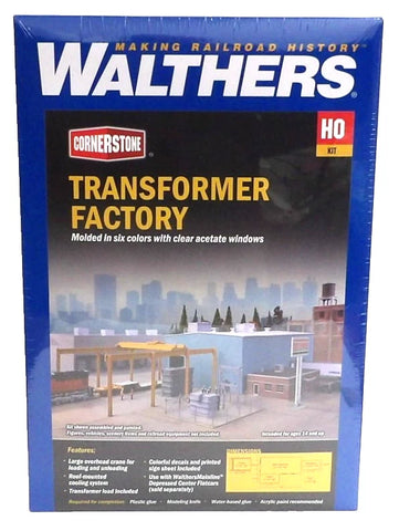 HO Scale Walthers Cornerstone 933-4107 Transformer Factory Building Kit