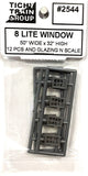 N Scale Tichy Train Group 2544 Eight-Pane 50" x 32" Window (12) pcs