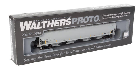 HO Scale Walthers Proto 920-105836 Trinity Leasing 67' 6351 4-Bay Covered Hopper