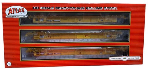 HO Scale Atlas 200066628 TTX 728655 Small Red Logo Thrall 53' 3-Unit Well Car