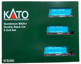 N Kato 106-6210 BNSF Gunderson MAXI-1 5-Unit Well Car w/China Shipping Container