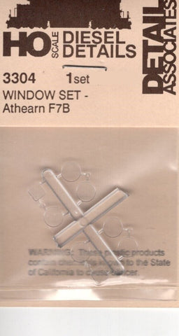 HO Scale Detail Associates 3304 Window Set - Athearn F7B