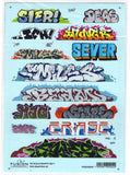 HO Scale Fusion Graphics 100-87 Graffiti Decal Set #1