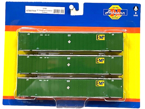 N Scale Athearn 17310 Green EMP 53' Stoughton Containers Set #1 3-Pack