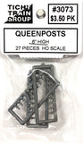 HO Scale Tichy Train Group 3073 6" Queenposts pkg (27)