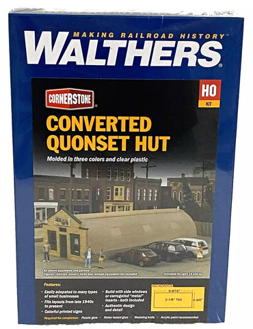 HO Scale Walthers Cornerstone 933-3561 Converted Quonset Hut Kit