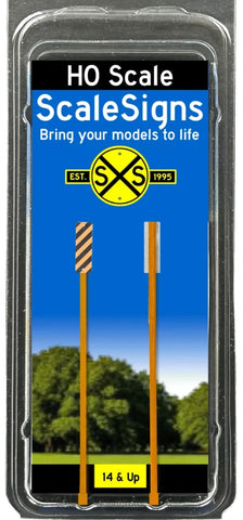 HO Scale ScaleSigns.com 4028c 3 Object Marker Sign (2) pcs