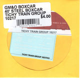 HO Scale Tichy Train 10217 GM&O 40' Steel Boxcar Decal Set
