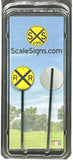 HO Scale ScaleSigns.com 2000c Railroad Crossing "New" Sign (2) pcs