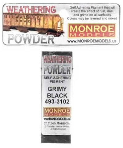 Monroe Models 3102 Grimy Black Weathering Powder/Chalk 1oz 29.6ml