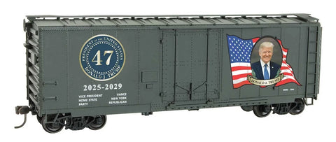 HO Micro Trains 3100001 President Trump Commemorative 40' Plug-Door Boxcar Kit